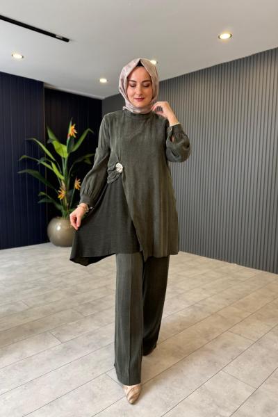 Gümüş Broş Detaylı Cupra Takım Haki