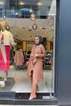 İnci Pantalonlu Takım Camel