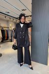 Jakar Blazer Ceket Pantolon Takımı Siyah