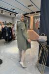 Kapitone Desen Scuba Kap Çağla Yeşili