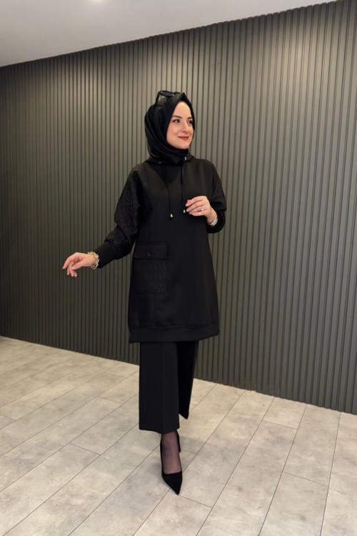 Gül Etek Takım Siyah