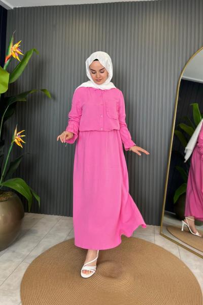 Keten Etekli Takım Pembe