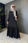 Leora Taş Detaylı Elbise Siyah