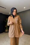 Levidor Cebi Kuşgözlü Kaşmir Takım Camel Camel