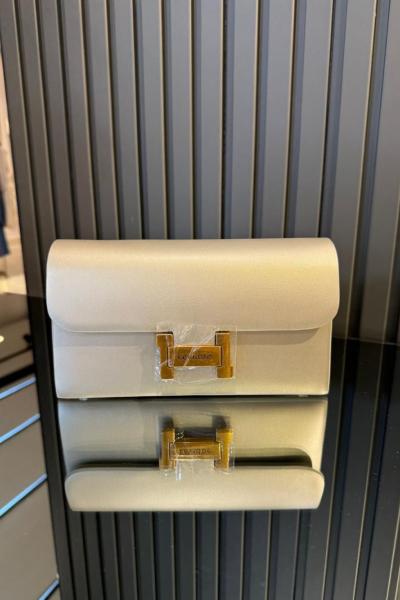 Levidor Gümüş Çift Askılı Omuz Çantası Gümüş