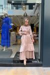 Levidor Kemer Detaylı Elbise Camel