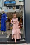 Levidor Kemer Detaylı Elbise Camel