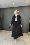 Levidor Üçlü Fermuarlı Etekli Takım Siyah