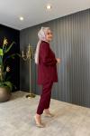 Melina Oysho Pantolonlu Takım Bordo