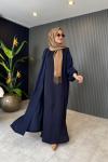 Memory Cupra Kaftan Elbise Takım Lacivert