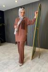 Püskül Detaylı Bambu Takım Kahve