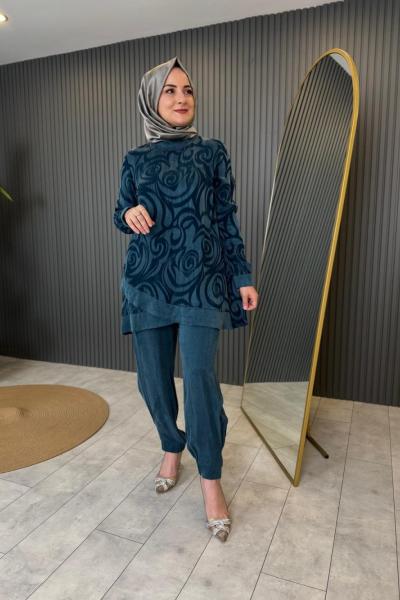 Qupra Pantolon Takım Petrol Mavisi