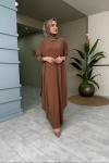 Şalvar Kesim Cepli Elbise Camel