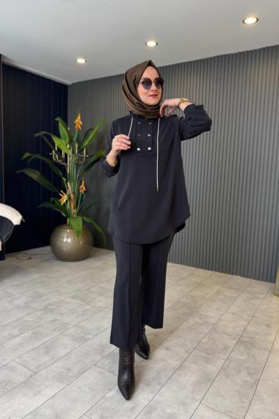 Selina Oysho Pantolonlu Takım Siyah