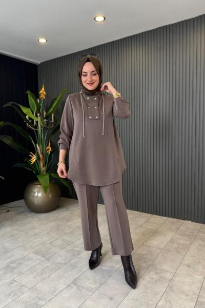 Selina Oysho Pantolonlu Takım Kahve