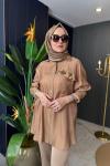 Silvis Taş İşlemeli Tunik Camel