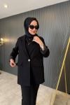 Tek Düğmeli Blazer Ceket Siyah