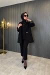 Tek Düğmeli Blazer Ceket Siyah