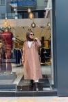 Biye Detaylı Fermuarlı Dubai Garnili Kap Camel