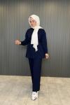 Kemerli Premium Oysho Takım Lacivert