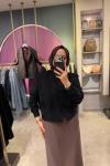 Anjelik Apoletli Kısa Ceket Siyah