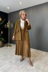 Nubuk Blazer Ceket Haki