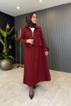 Nubuk Etekli Takım Bordo