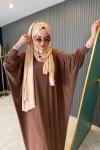 Yarasa Kol Sandy Elbise Camel
