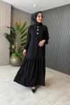 Tasarım Flora Elbise Siyah