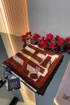 Harf Baskılı Twill İpek Eşarp Bordo
