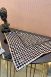 Kazayağı Desen Twill İpek Eşarp Bordo