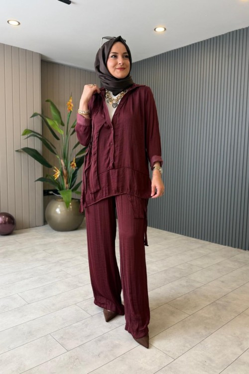 İpek Aller Takım Bordo