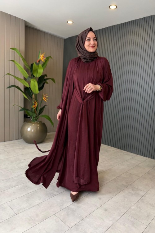 Ayla Elbise Takım Bordo