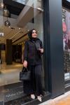 Premium Dantel Nakış İşlemeli İthal Gömlek Siyah