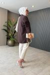 Tencel Lycell Blazer Ceket  Kahverengi
