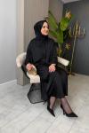 Saten Bomber Saphire Ceket Siyah