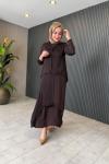 Bahar Etekli Takım Kahverengi
