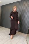 Bahar Etekli Takım Kahverengi