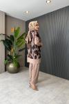 Esra Batik Pantolon Takım  Bej