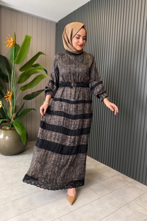 Levidor Vintage Elbise Siyah