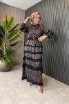 Levidor Vintage Elbise Siyah