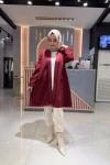 Krep Ceket Bordo