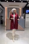 Krep Ceket Bordo