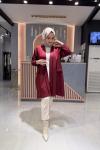 Krep Ceket Bordo