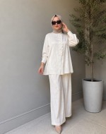 Berfin Pantolon Takım Ekru