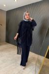 Pelin Yelekli 3 lü Takım Lacivert