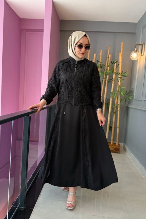 Liyan Etekli Takım Siyah