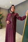 Meltem Elbise Bordo