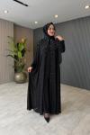 Fazilet Abaya Takım Siyah