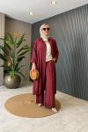 Balkız Pantolon Takım Bordo